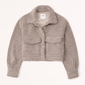 Abercrombie Cropped Sherpa Jacket size S